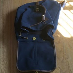 Navy Blue Canvas Back Pack